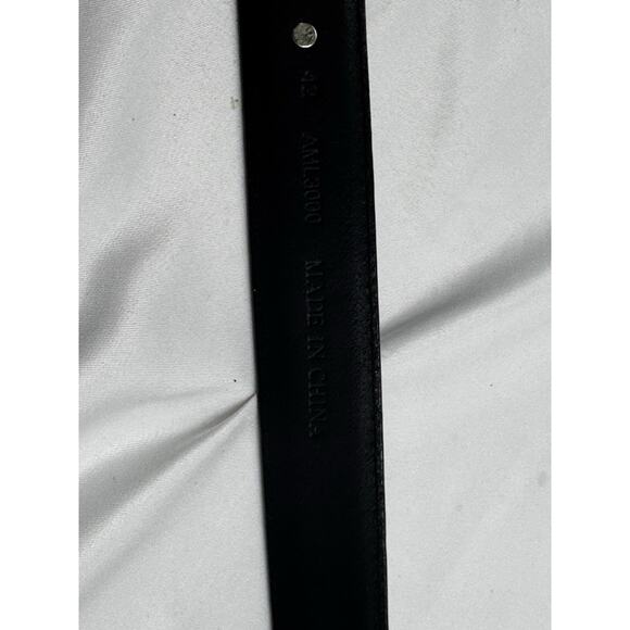 Black Leather PGA Tour Silvertone Medallion Belt Sz 42 47” Long Golf Club - Picture 10 of 11